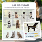 Heavy-Duty Foldable Pet Stroller with Shock Absorption for Medium & Large Dogs